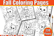 Fall Coloring Pages for Kids, a Seasonal Illustration by Design Zone (Thumbnail 2 of 7)
