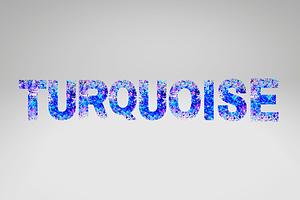 Turquoise Glitter Confetti Alphabet