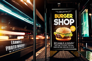 Burger Shop Promotion Flyer PSD