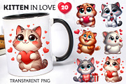 Cartoon cat in love. Valentine's Day, an Animal Illustration by KENO Mascots (Thumbnail 4 of 8)