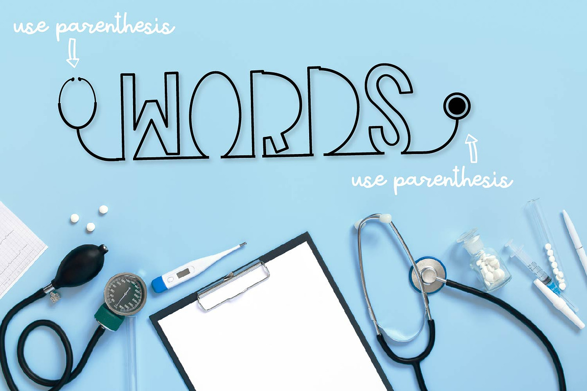 Clinicals - A Nurse Font Stethoscope preview 6