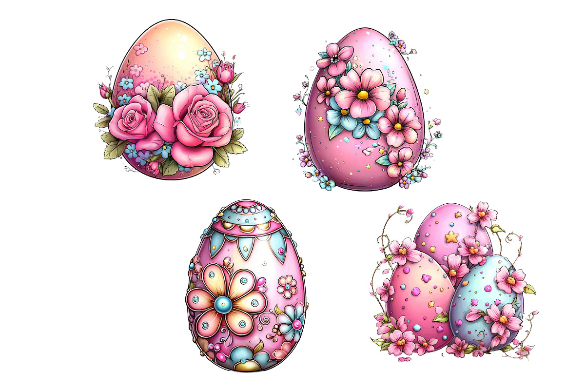 Happy Easter Eggs Clipart, an Illustration by Dream Creation (Photo 6 of 6)