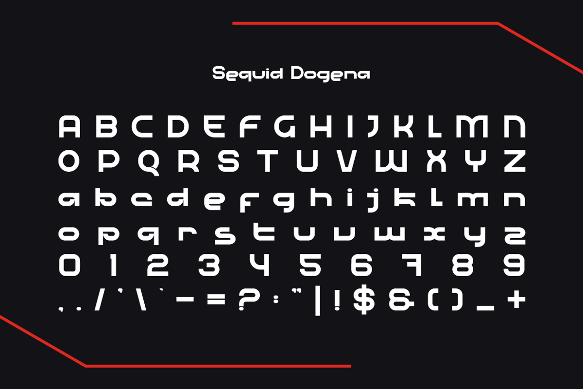 Sequid Dogena - Gaming Font, a Sans Serif Font by Iqsiart Studio (Photo 4 of 6)