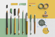 Saffron Markers & Washi Toolkit Pack, a Merchandise Mockup by Custom Scene (Thumbnail 4 of 10)