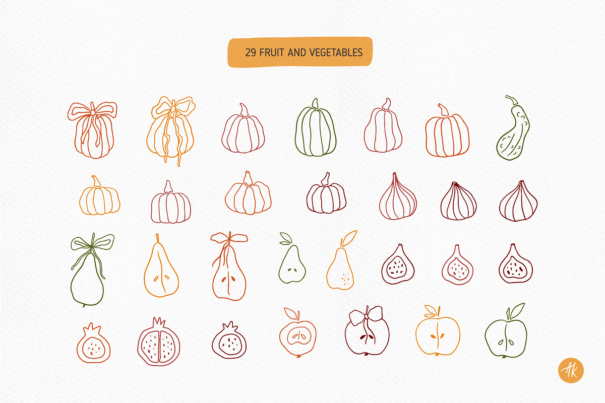 Autumn Charme Hand Drawn Doodle Set, an Object Illustration by Alena Koval (Photo 4 of 20)