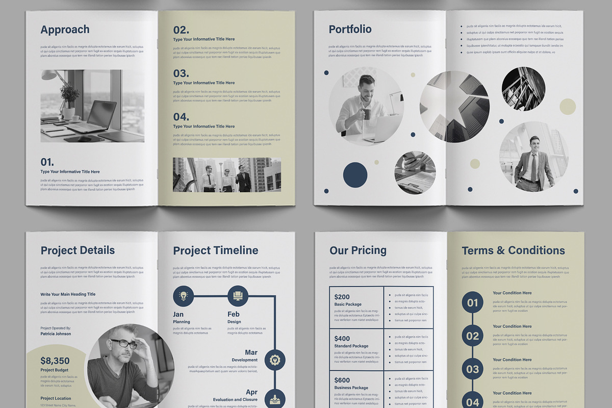 Project Proposal Template, a Brochure Template by ContestDesign (Photo 3 of 3)