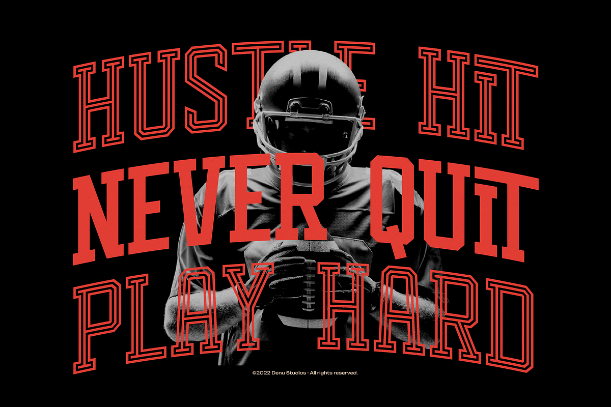 Capitan Playden | Sport Display Font, a Slab Serif Font by Denustudios (Photo 6 of 12)