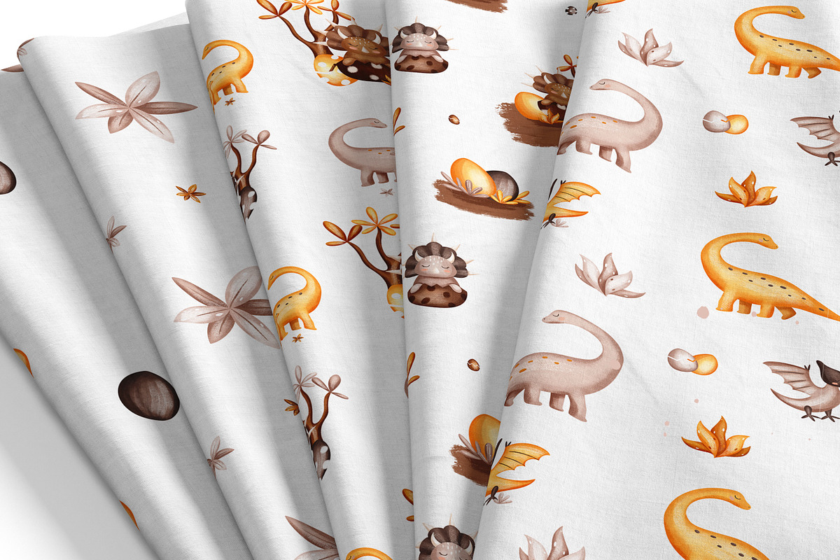 Cute dinosaur - kids collection, an Animal Illustration by Linerisyart (Photo 9 of 15)