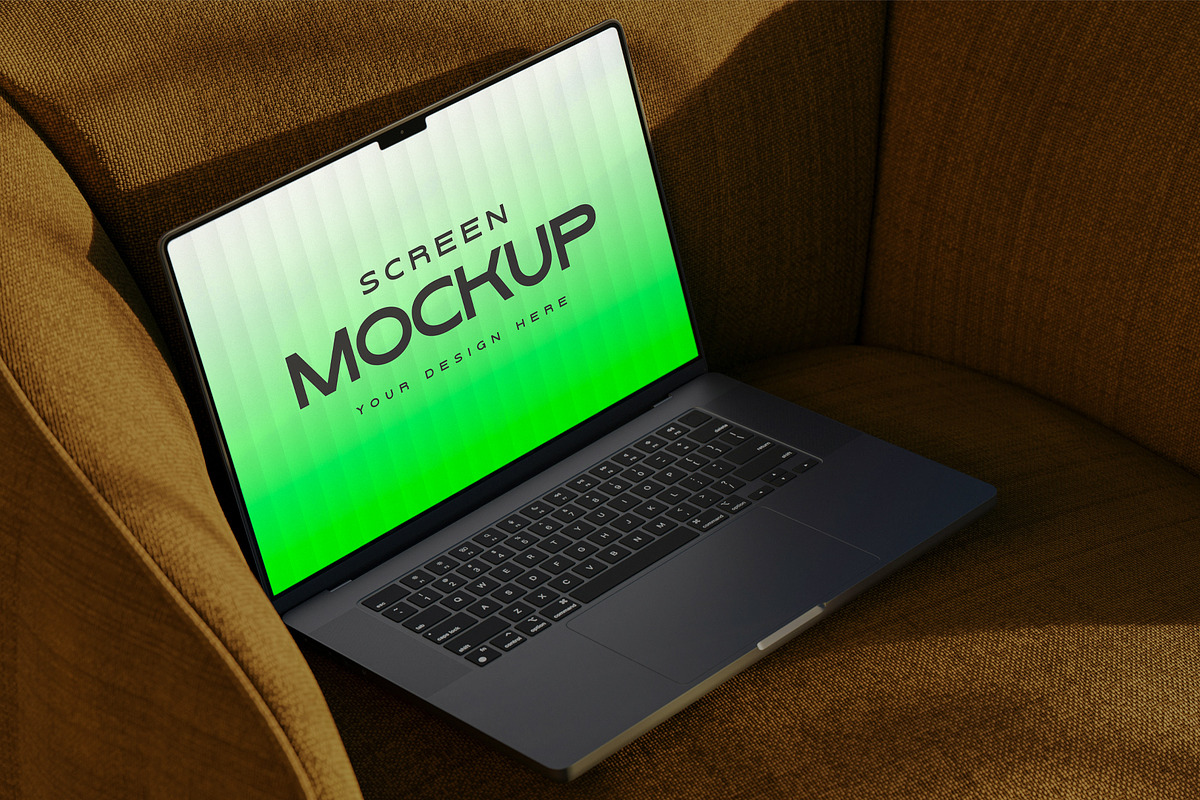 Realistic MacBook Screen Mockup, a Mac Mockup by Templeste