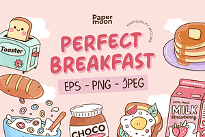 Perfect Breakfast Cute Illustrations