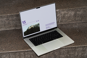 Staircase MackBook Pro Mockup LUX-15