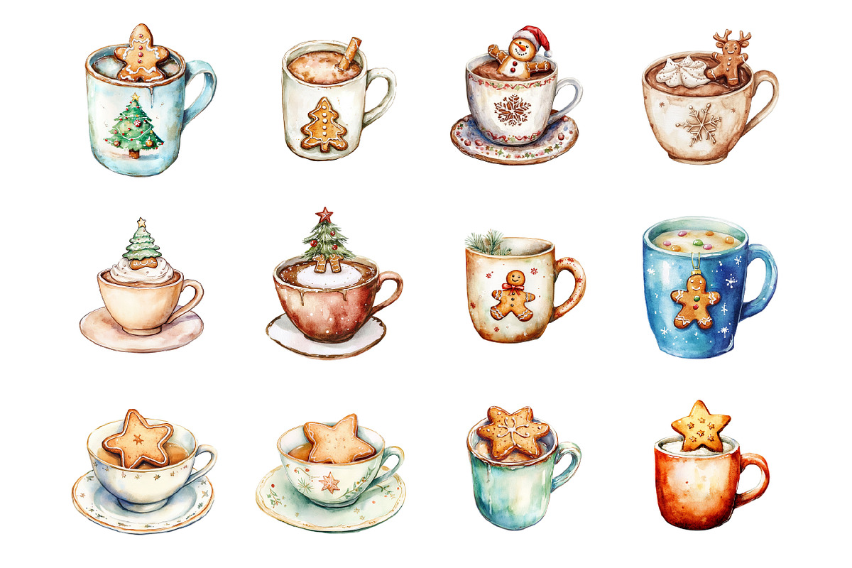 Christmas Gingerbread on Cup, an Illustration by Design Market (Photo 2 of 3)