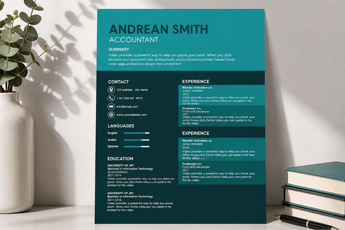 MODERN RESUME TEMPLATE (R8), a Resume Template by dulchaer29 (Photo 1 of 4)