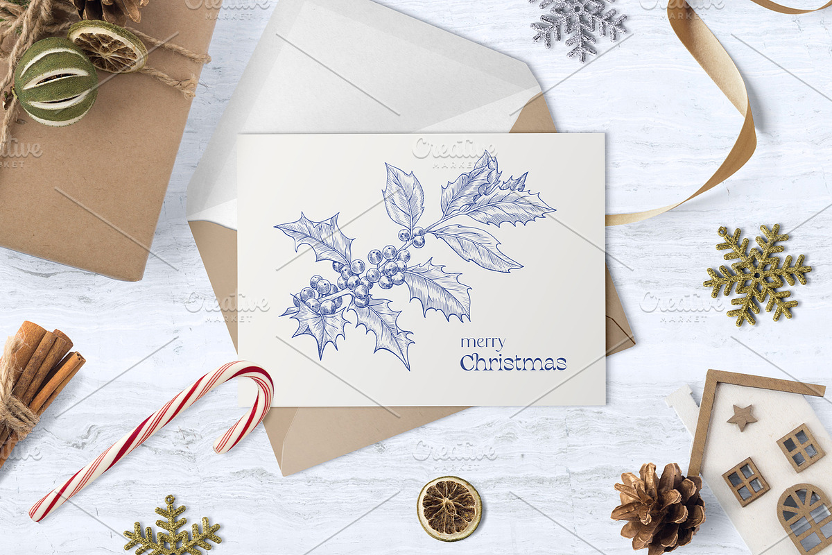 Christmas Wreaths & Decor Vector set, an Object Graphic by ON_lineart_store (Photo 2 of 10)