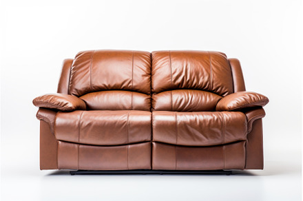 Comfortable brown leather recliner, a Background Photo by Ylivdesign