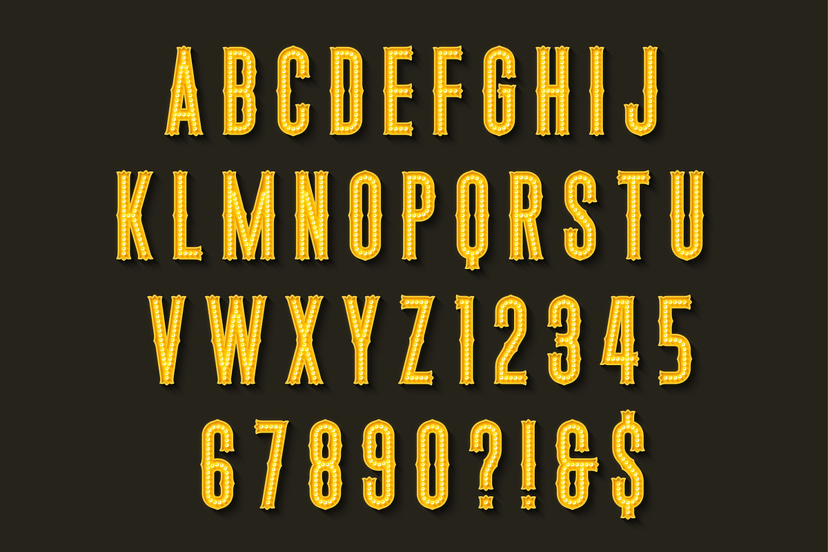 Retro marquee show alphabet, an Object Graphic by RevelStockart (Photo 2 of 10)