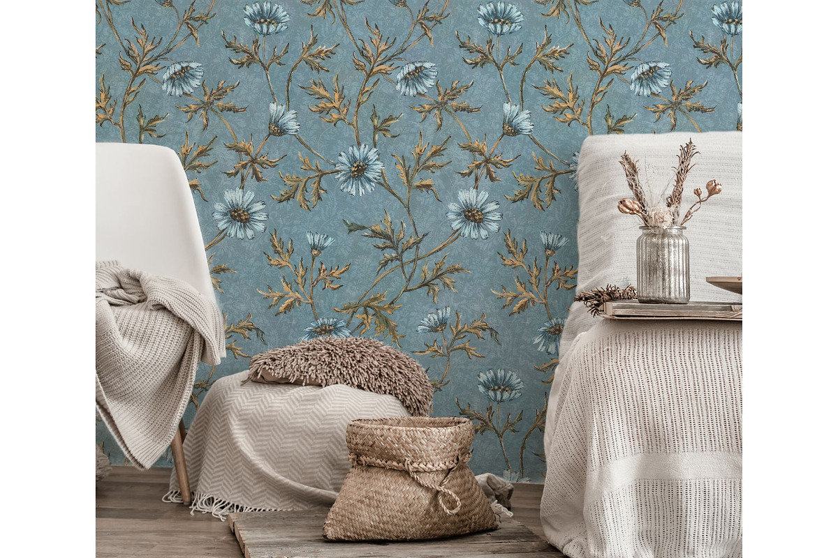 Vintage Bluets Pattern, a Pattern Graphic by MouseGrey (Photo 12 of 14)