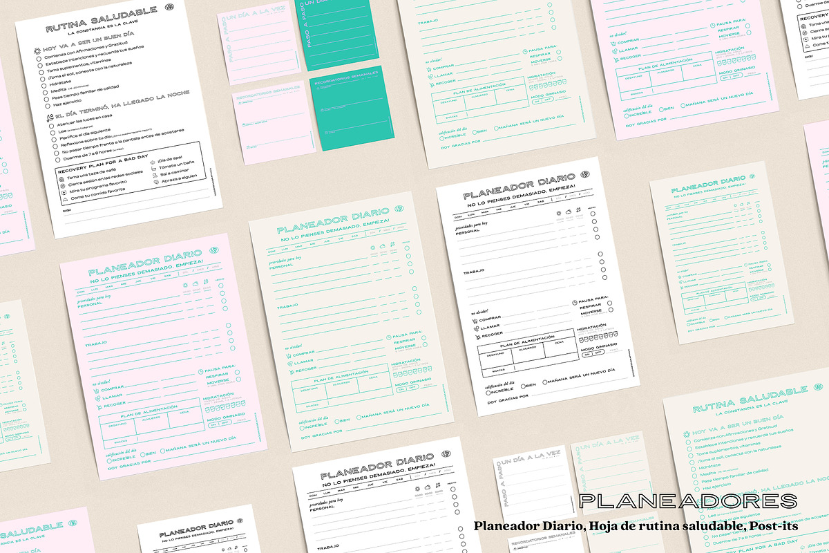 PLANEADOR DIARIO_Set, a Stationery Template by GoodNess Graphics (Photo 4 of 8)