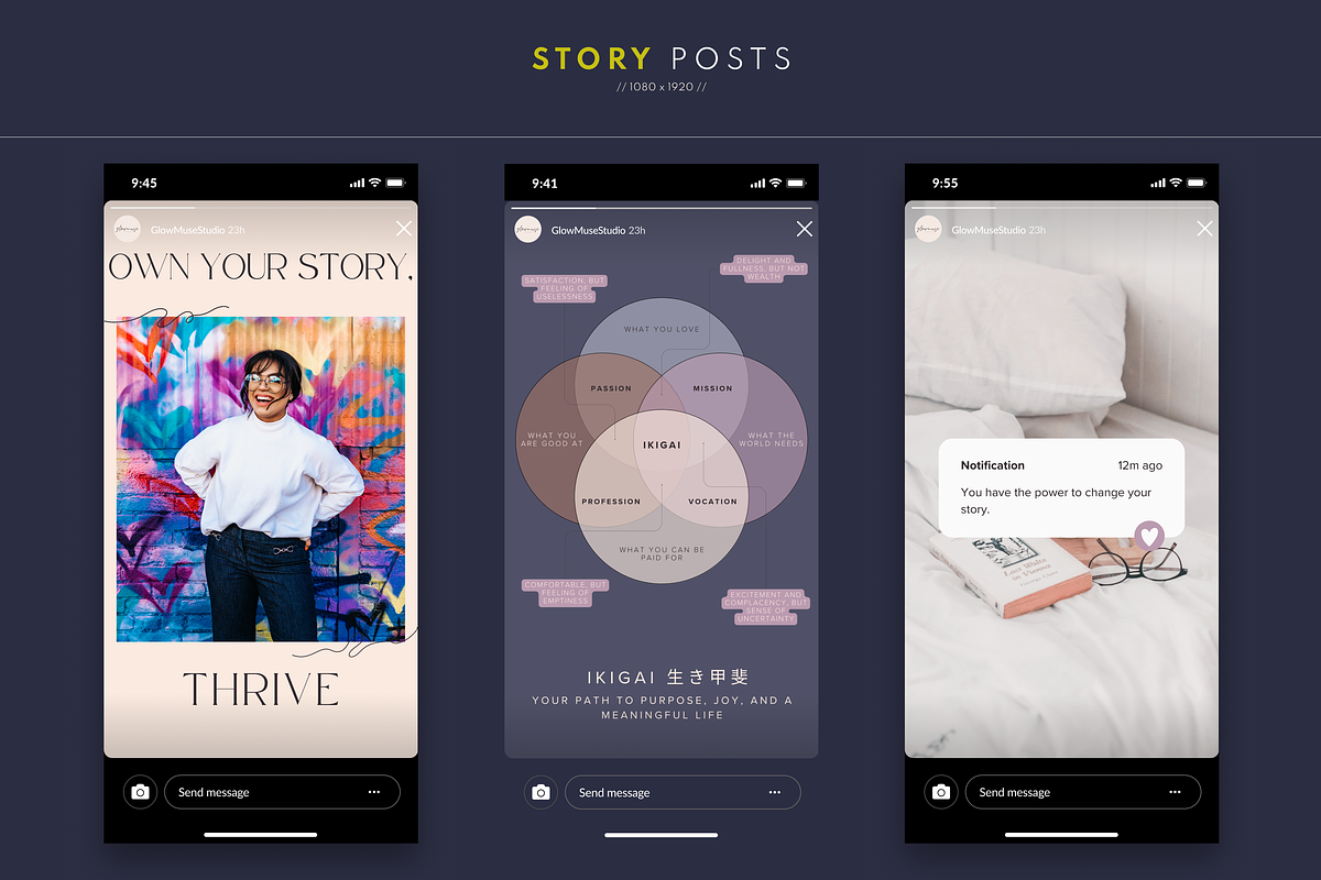 90+ Life Coach Social Media Template, a Social Media Template by Glow Muse Studio (Photo 4 of 10)
