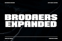 Brodaers Expanded Font