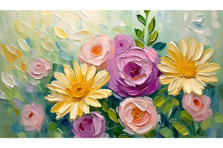 Abstract floral still life, a