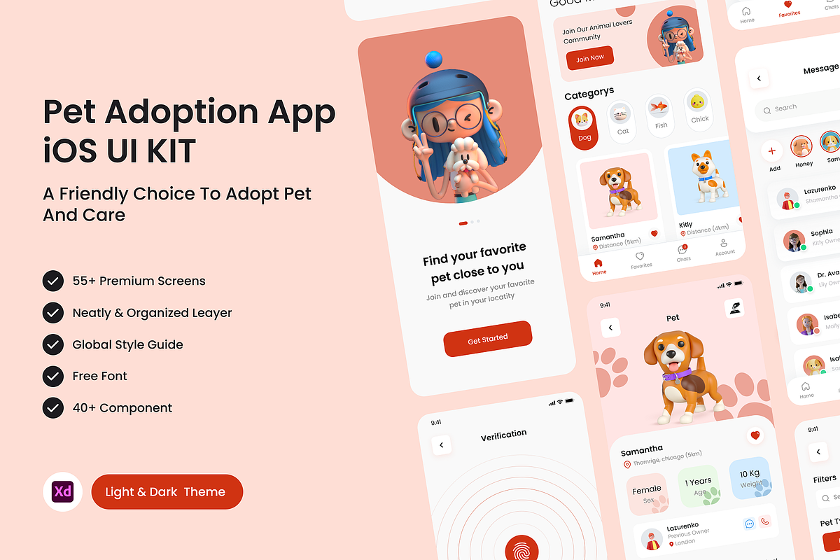 Pet Adoption App, an App Template by Ace UI/UX (Photo 1 of 9)