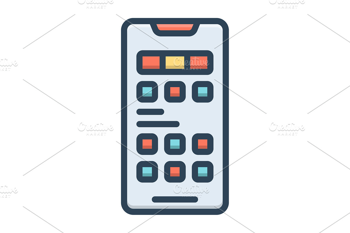 App mobile color icon, a Duotone Icon by Creative priyanka