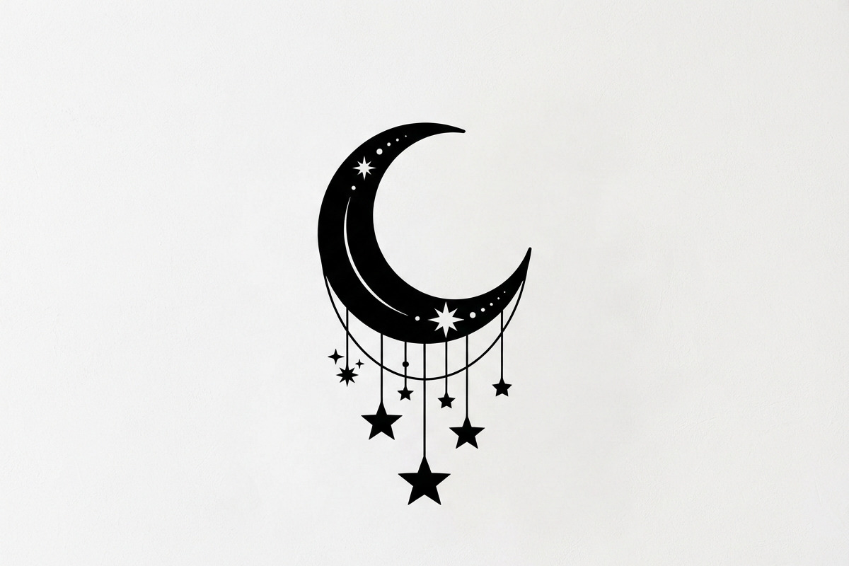 50 Crescent Moon with Stars, an Empty State Illustration by Amazin_art (Photo 29 of 47)