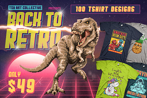 Back To Retro 100 T-Shirt Designs