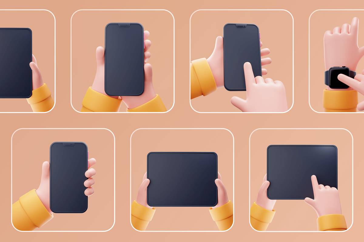 Mockupy - Cute 3D Device Mockup, an Object 3D Model by Illustraly Design (Photo 7 of 8)