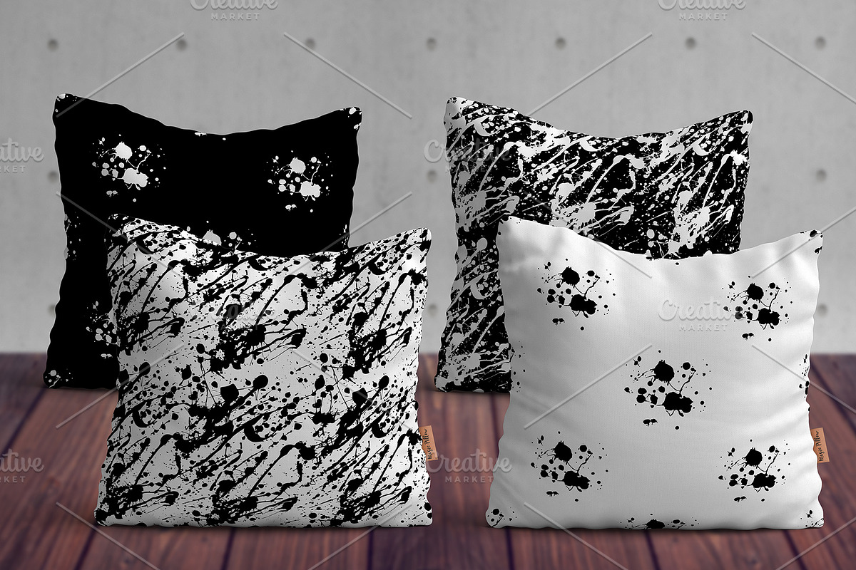 Paint Splatter & Stroke Patterns, a Pattern Graphic by NKTN graphics (Photo 10 of 16)