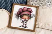 Whimsical Little Girl Chef Hat Clipa, an Illustration by Libby Wishes (Thumbnail 4 of 7)
