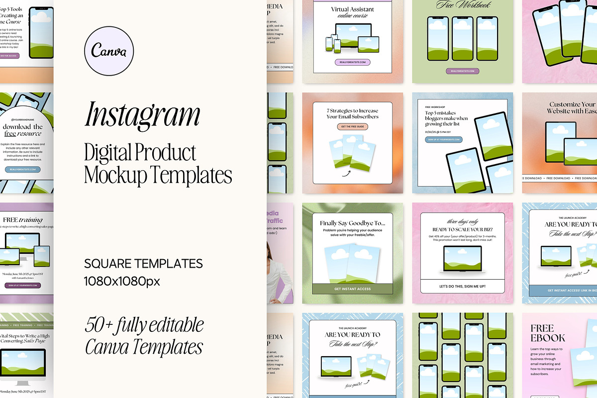 Canva Digital Product Templates, a Social Media Template by Fallon Gerst (Photo 1 of 15)