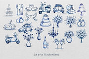 Whimsical Wedding Clipart Collection, a Decorative Illustration by AG Mockups (Thumbnail 2 of 8)