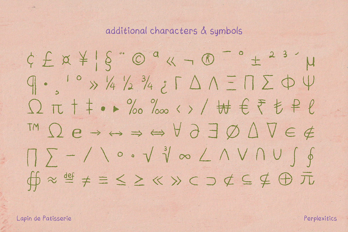 Lapin de Patisserie Pencil Font, a Handwritten Font by Perplexitics (Photo 10 of 10)