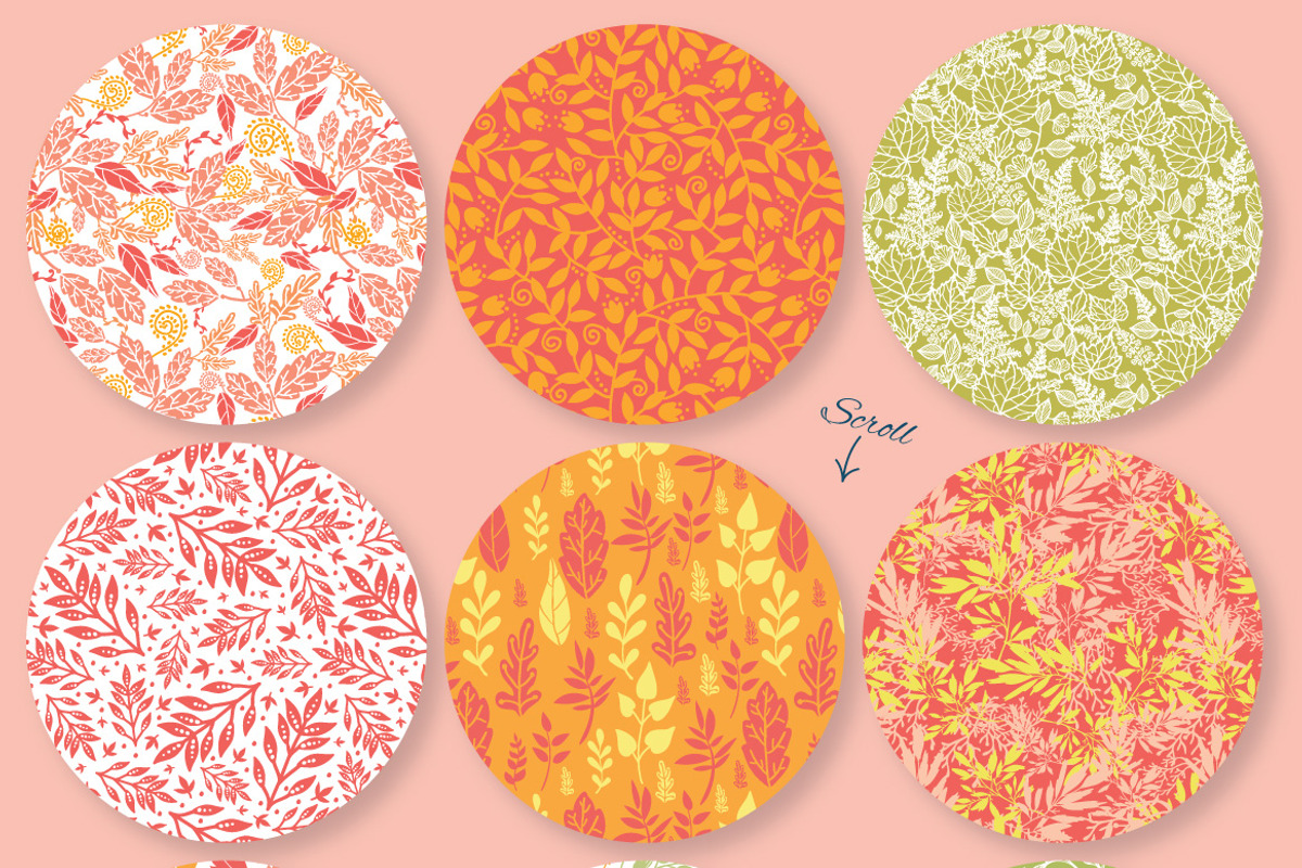 9 Elegant Fall Patterns Autumn, a Pattern Graphic by Oksancia's Surface Design (Photo 2 of 2)