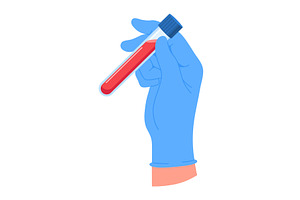 Hand of lab worker wearing, an Object Illustration by Things for designers