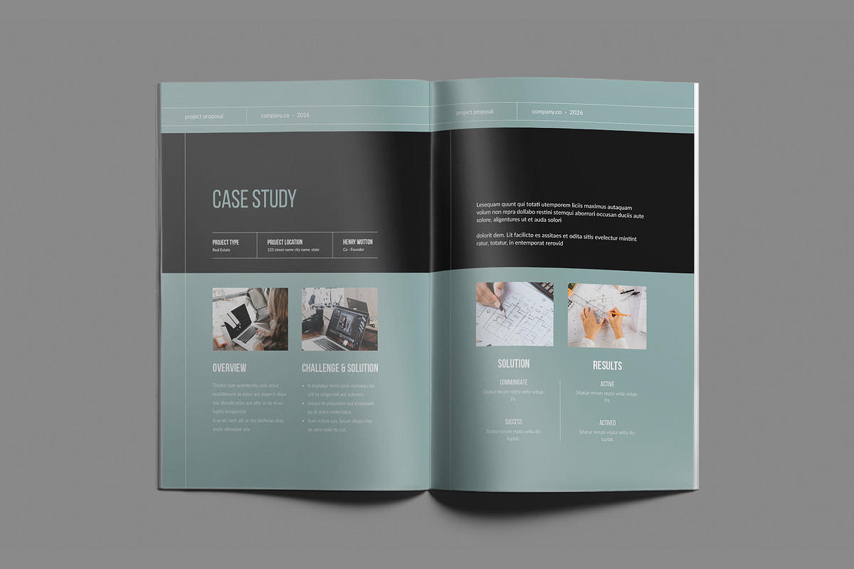 Project Proposal Brochure Template, a Brochure Template by White Graphic (Photo 7 of 16)