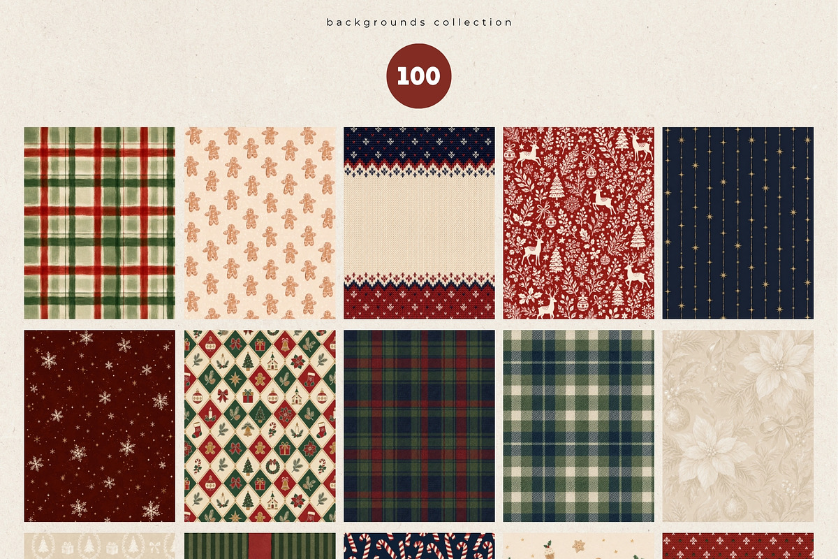 100 Elegant Christmas Backgrounds, a Background Graphic by PeDe Designs (Photo 14 of 17)
