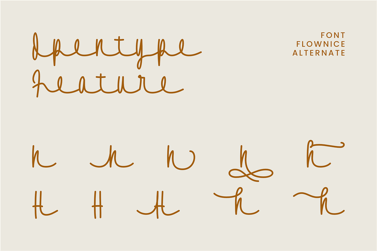 Flownice, a Handwritten Font by ahweproject (Photo 9 of 10)