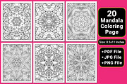 Floral Mandala Coloring Pages, a Pattern Graphic by mirajeee (Thumbnail 3 of 4)