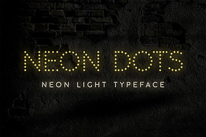 Neon Dots - Neon Sign Font