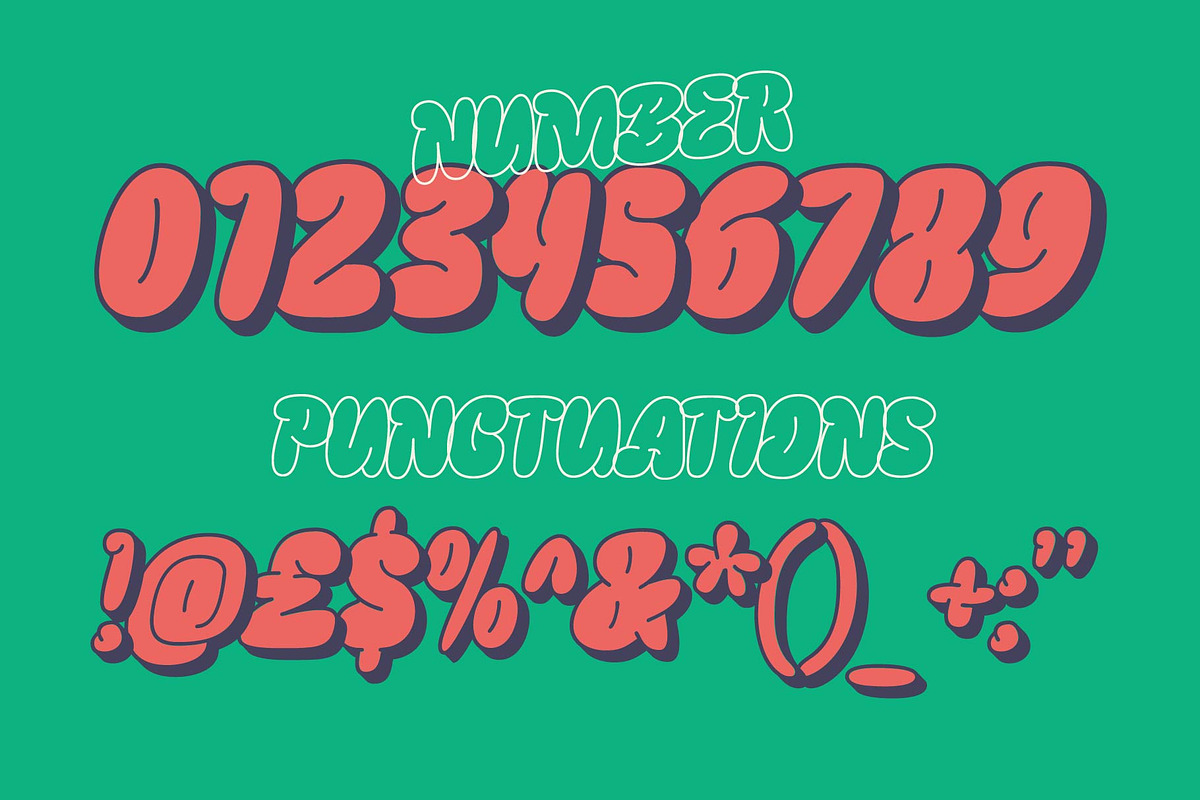 Gudey – Funky Layered Font, a Font by Tiptop Graphic (Photo 5 of 10)