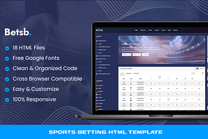 BetsB - Sports Betting HTML Template