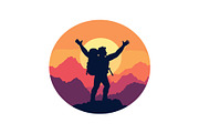 Mountain Explorer 12 Silhouette Set, an Object Graphic by yasushie (Thumbnail 7 of 13)