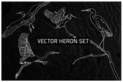 Vector Heron Set, an Illustration by Inkwell Supply Co (Thumbnail 1 of 7)