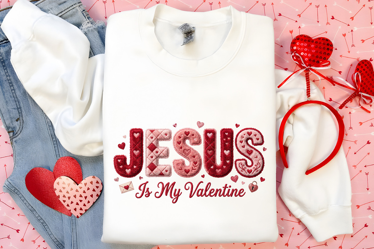 Crochet Jesus is My Valentine PNG, an Illustration by Canvas Craft (Photo 6 of 7)