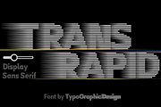 TYPEFACE Trans Rapid 5 FONT STYLES, a Sans Serif Font by Typo Graphic Design (Thumbnail 1 of 6)