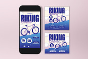 Purple Pink Biking Event Flyer Set, a Flyer Template by graphicook (Thumbnail 3 of 3)
