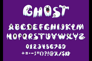 Halloween ghost scary letters
